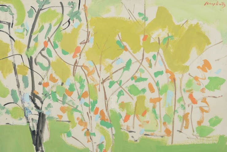 Alex Katz, Apple Trees, 1954 (Collection of the artist. Art © Alex Katz/Licensed by VAGA, New York, NY)