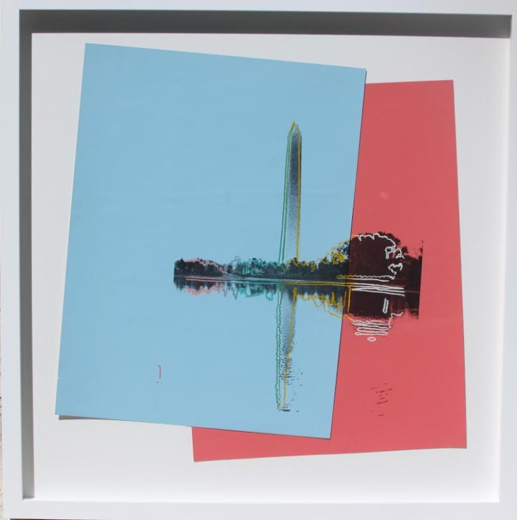 Andy Warhol Tidal Basin, Washington Post, 1983 Silkscreen inks/color paper collage on museum board 33h x 31.5w inches Unique For sale at VFA
