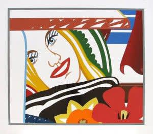 Available at VFA: Tom Wesselmann Bedroom Face #41, 1990 Screenprint, 58-1/2 X 68 in., Edition of 100