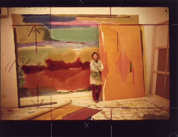 Helen Frankenthaler in her studio.