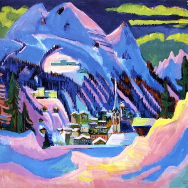 Ernst Ludwig Kirchner Davos in Snow, 1923. Oil on canvas, 121 x 150 cm. Kunstmuseum Basel, Switzerland