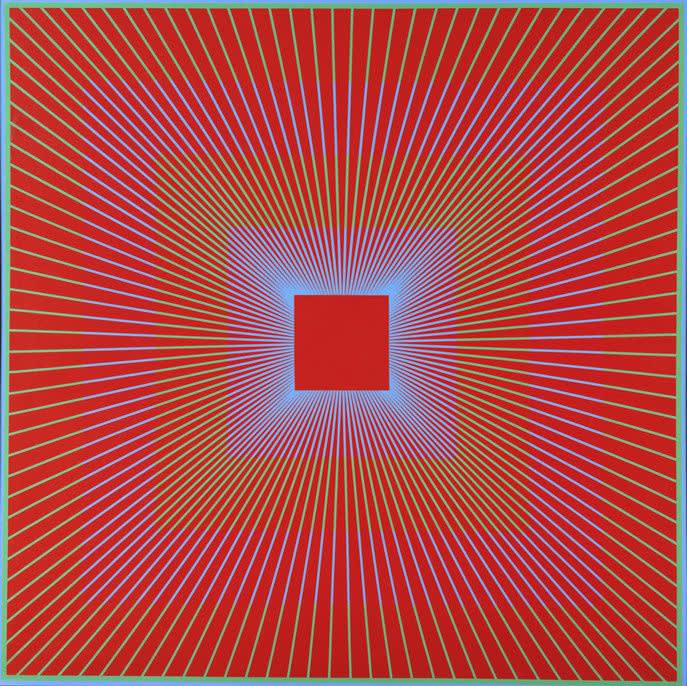Available at VFA: Richard Anuszkiewicz Primary Hue, 1964 Acrylic on canvas, 66 x 66 inches