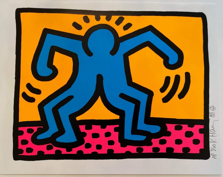 Keith Haring Pop shop II, 1988 Silkscreen 12h x 15w in ap 9/20 Signed, numbered and dated in pencil by the artist