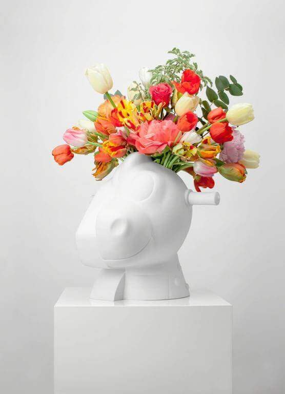 Jeff Koons, 2013 Split Rocker Porcelain bisque with glazed porcelain interior 14.25h X 15.75w X 13d inches Edition of 3500 For sale at VFA