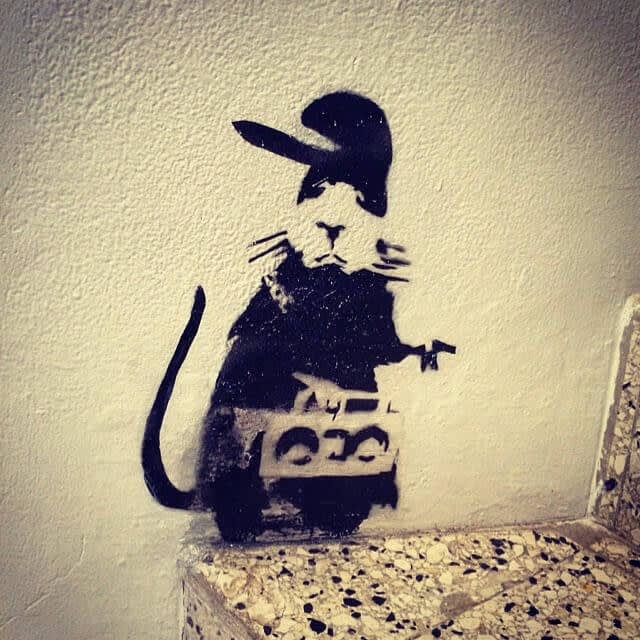 Banksy work at the Geejam Hotel in Jamaica