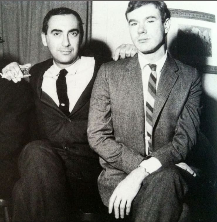 Nathan Gluck with Andy Warhol, early 1950s.