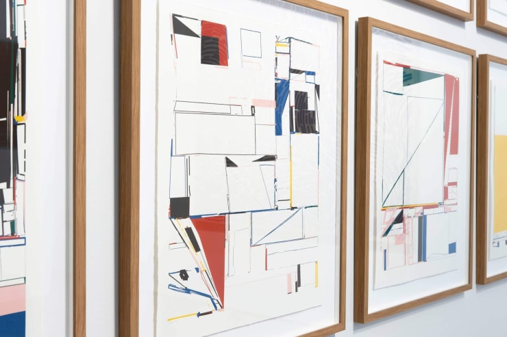 The works of Tyler Hobbs at the VFA booth at the Miami Art Fair, 2022.