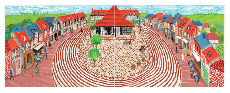 David Hockney Beuvron-en-Auge Panorama, 2019