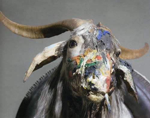 Rauschenberg’s Monogram, front view (close up)
