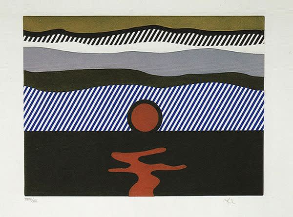Roy Lichtenstein Illustration for “De Nouveau au-dessus de Denver” (Corlett 272), 1992 Etching and aquatint 14 x 19 inches Edition of 80