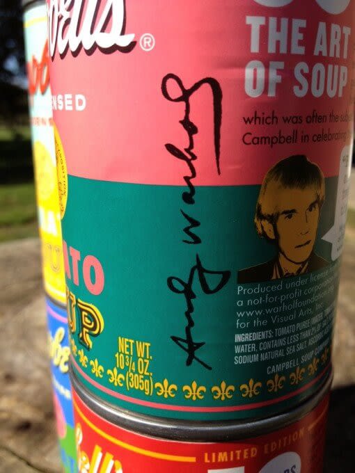 Campbell’s Soup 2012 Tribute label with printed signature
