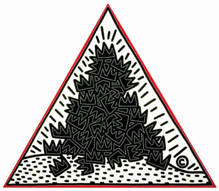 Keith Haring A Pile of Crowns for Jean-Michel Basquiat, 1988
