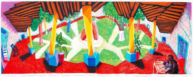 David Hockney Hotel Acatlan: Two Weeks Later, From The Moving Focus Series, 1985 Available at VFA