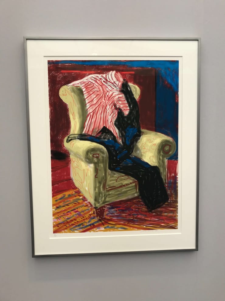 David Hockney My Shirt and Trousers, 2010 iPad drawing printed on paper 37 X 28 inches Edition of 25 For sale at VFA