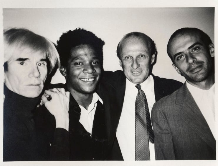 Andy Warhol, Jean-Michel Basquiat, Bruno Bischofberger and Fransesco Clemente, New York, 1984 Galerie Bruno Bischofberger Creative Commons Attribution-Share Alike 4.0 International license