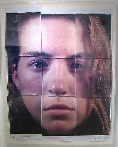 Chuck Close Georgia 9-Part, 1990 Polaroid Polacolor II prints laid on paper in 9 pcs. 85-1/2 X 46-1/4 in., Unique