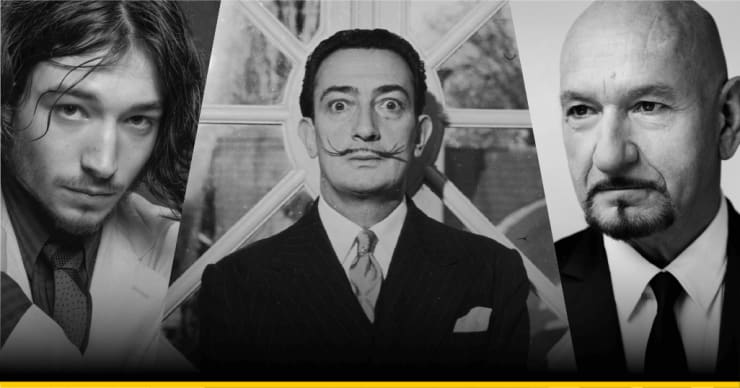 Ezra Hall (left) and Ben Kingsley (right) will portray Salvador Dali in the film Dali Land.