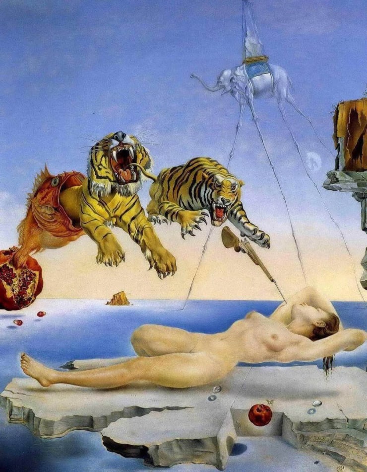 Salvador Dali Dream Caused by the Flight of a Bee Around a Pomegranate a Second Before Awakening, 1944