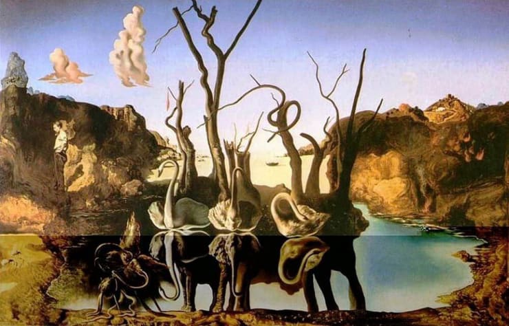 Salvador Dali Swans Reflecting Elephants, 1937