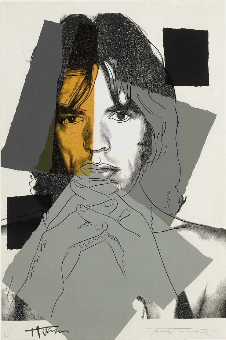 Andy Warhol Mick Jagger (F&S ll.147), 1975 Screenprint 43.50h x 29w in 61/250 For sale at VFA