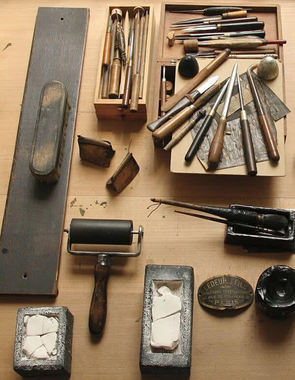 The engraving tools of Piero Crommelynck