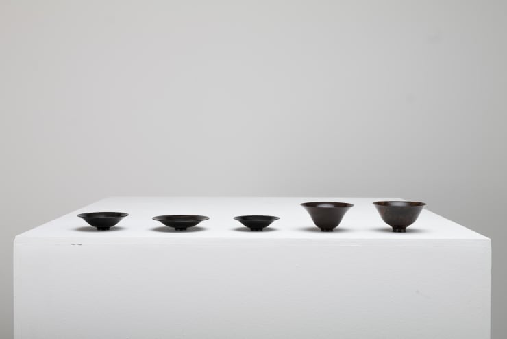 Vintage Bert Marsh, Wooden Turned Bowls Row London