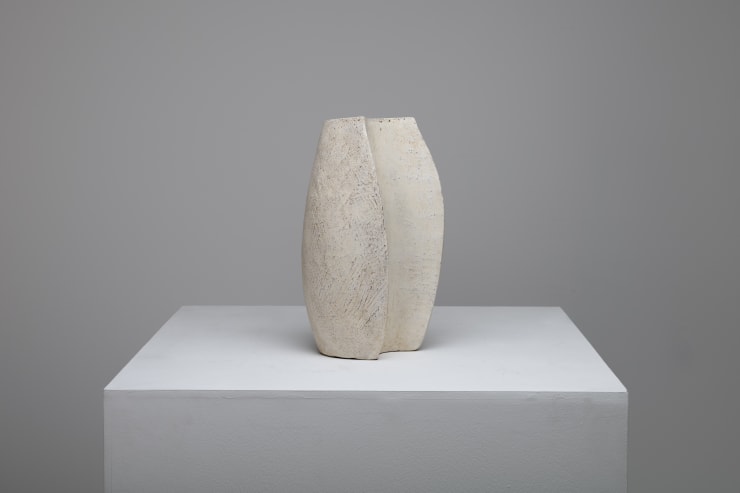 Paul Philp Sculptural Vessel, 2010s Stoneware with mixtures of clay Artists seal on base. Front