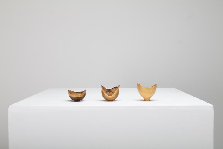 Vintage Bert Marsh , Wooden Turned Bowls Row