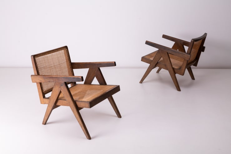 Vintage Pierre Jeanneret easy chairs London