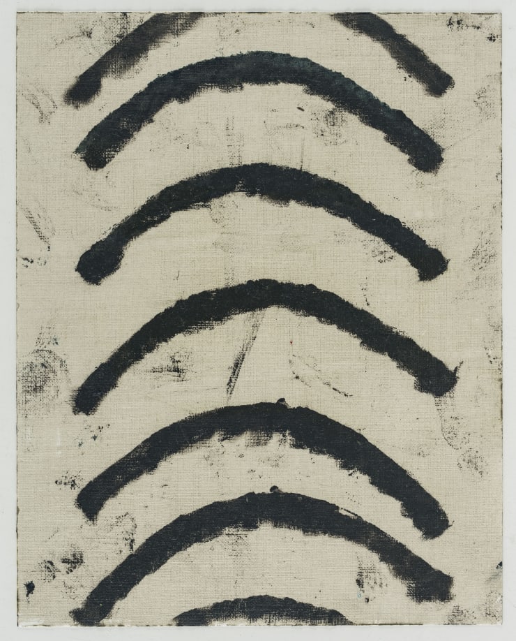 Pius Fox River bed, 2022 Egg tempera and oil on paper on aluminum 9 1/2 x 7 1/2 in 24 x 19 cm