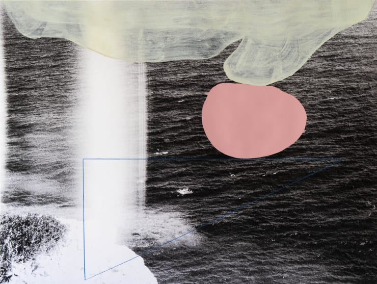 The Extent of the Distance, 2024 Photograph printed on cotton paper with color pencil, acrylic and gouache paint 30 x 40 in 76 x 102 cm