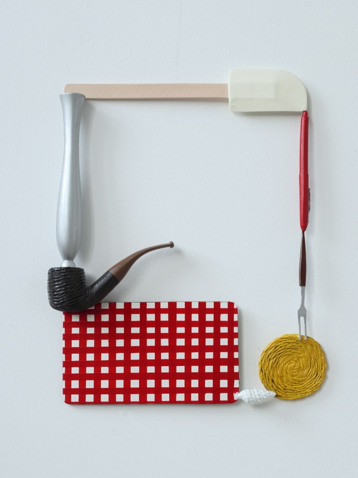 Thorsten Brinkmann Pipe on, 2022 Bronze and color 13 x 11 x 2 in 33 x 28 x 5 cm