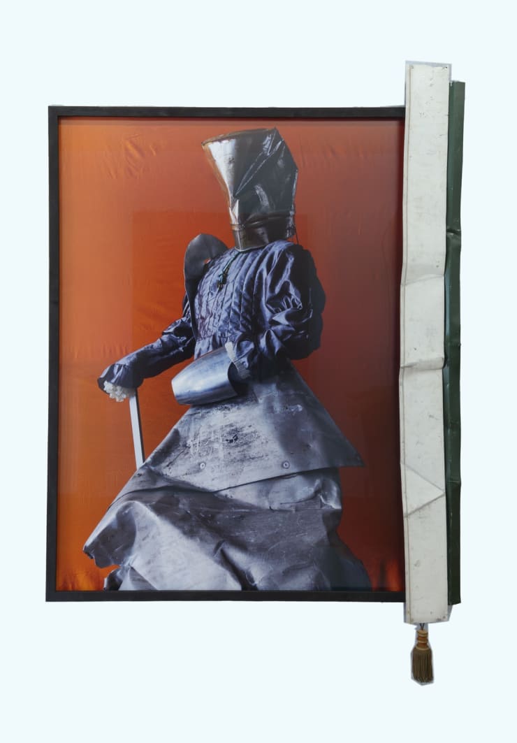 Thorsten Brinkmann Shrotty le Grand (Assemblage), 2023 Archival Pigment Print and Found Objects 80 3/4 x 55 1/8 x 3 1/8 in 205 x 140 x 8 cm