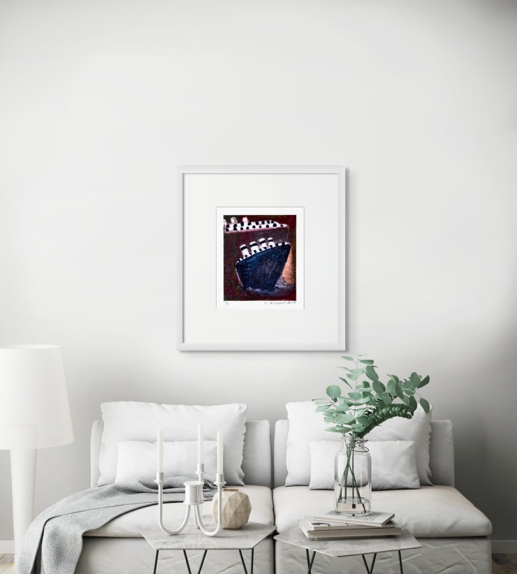 Katherine Bradford Steamboats Blue and Brown, 2013 Monotype 18 x 16 x 1 inches 45.7 x 40.6 x 2.5 cm. 1/1