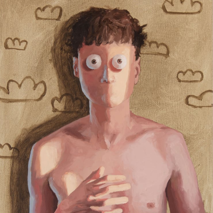 Pascual Ovalle - One person and two animals in a room, 2025