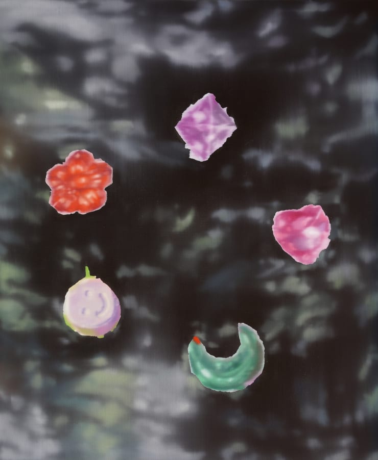 Martina Grlić Peace, love, stickers, 2022 Oil on canvas 19 3/5 x 16 1/10 in | 50 x 41 cm (MG010)