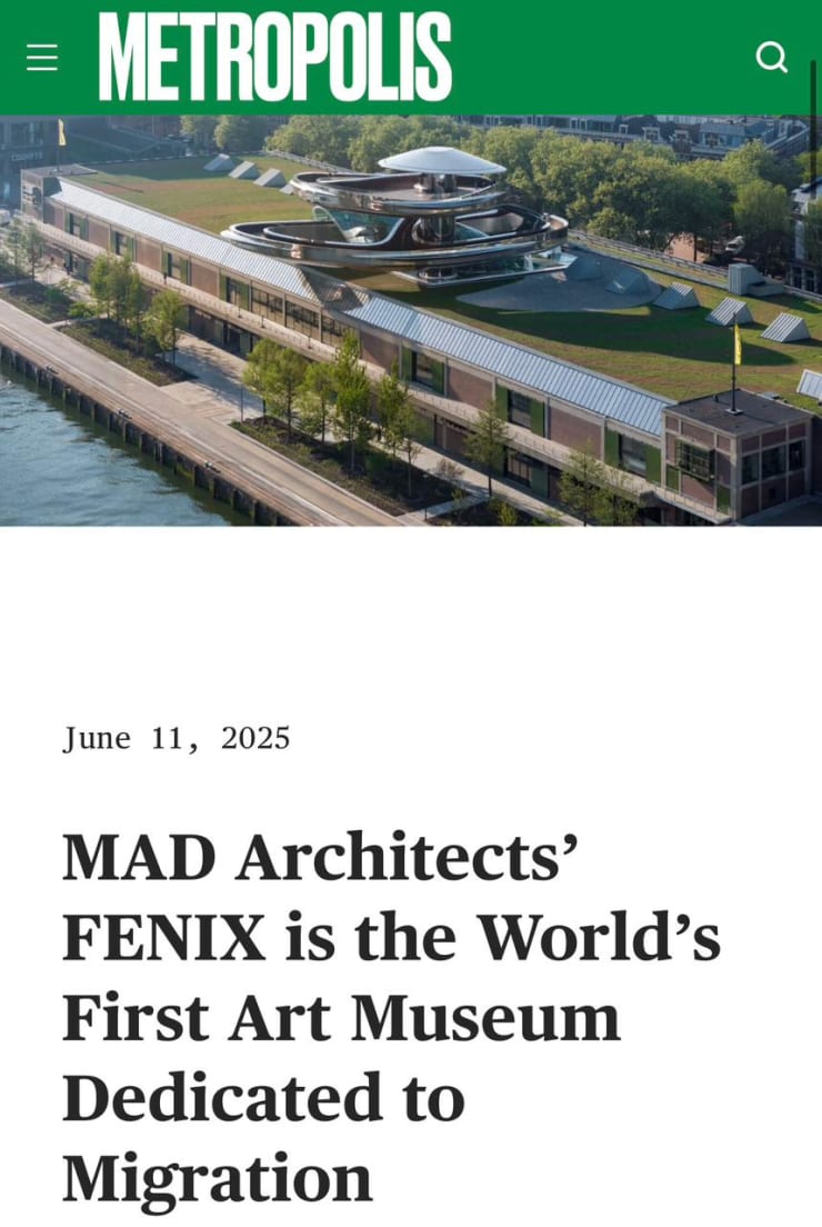 MAD Architects’ FENIX is the World’s First Art Museum Dedicated to Migration, Located in Rotterdam, FENIX is also the Beijing-based...