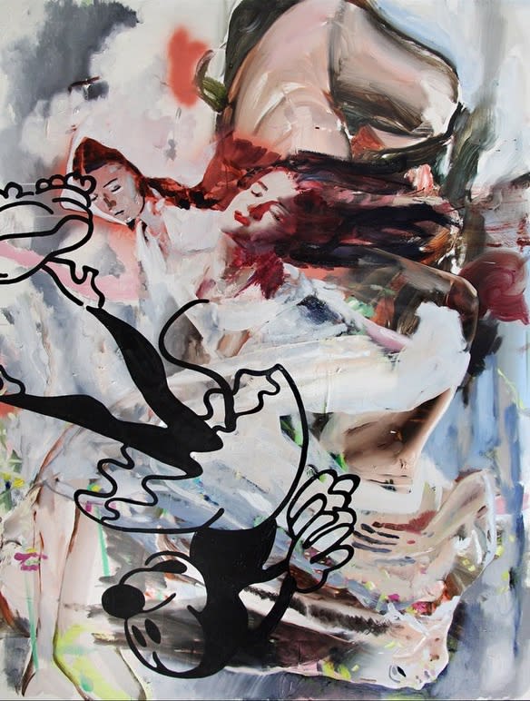 Sophia Hewson, Untitled (self portrait), oil on board, 80 x 58cm.