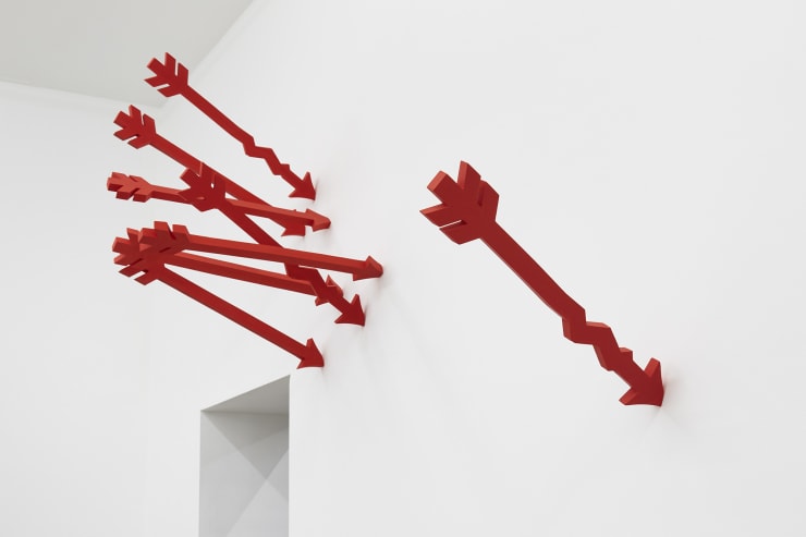 Liam Fallon, Aftermath II (2022) - Pigmented jesomite and steel dowels. Sold as in pairs