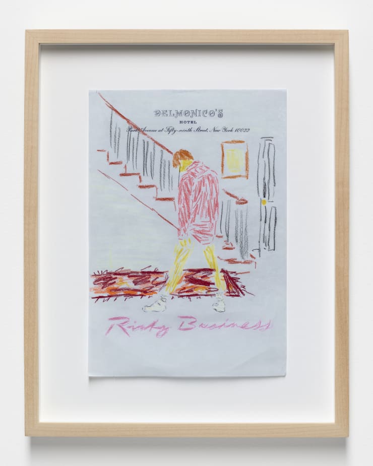 Risky Business, 2024 Color pencil on paper Paper: 10 x 7.5 inches (25.4 x 19 cm) Frame: 14 x 11 inches (35.5 x 27.9 cm)