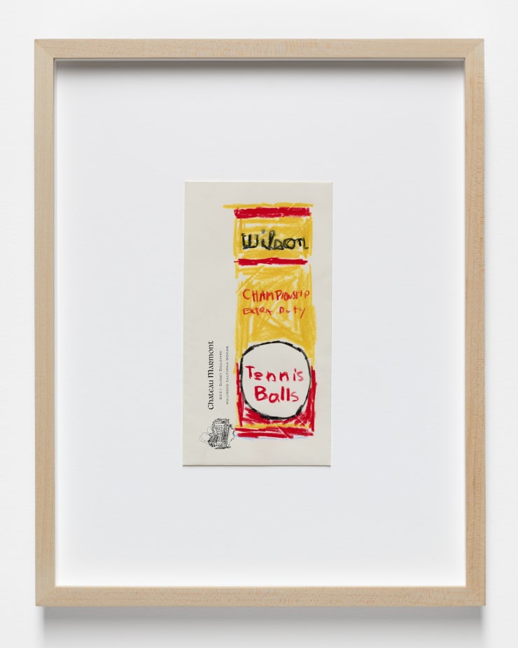 Wilson Tennis Balls, 2024 Color pencil on paper Paper: 7.5 x 4 inches (19 x 10.1 cm) Frame: 14 x 11 inches (35.5 x 27.9 cm)