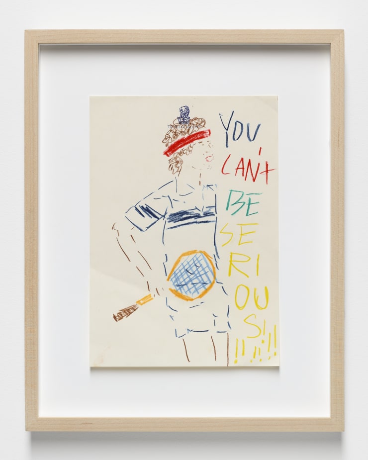 You Can't Be Serious, 2024 Color pencil on paper Paper: 10 x 7.5 inches (25.4 x 19 cm) Frame: 14 x 11 inches (35.5 x 27.9 cm)
