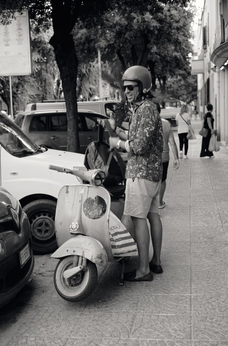 Vespa d'époque, Alghero, Sardaigne, Italie