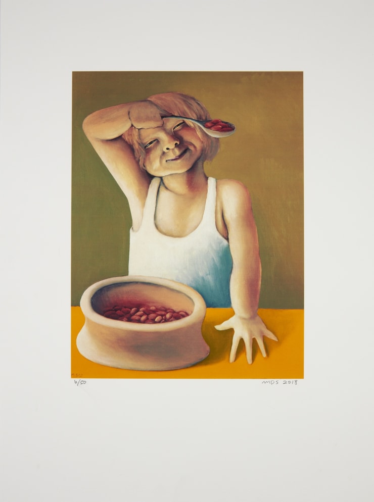 Michael Smither, Sarah with Baked Beans , 2018