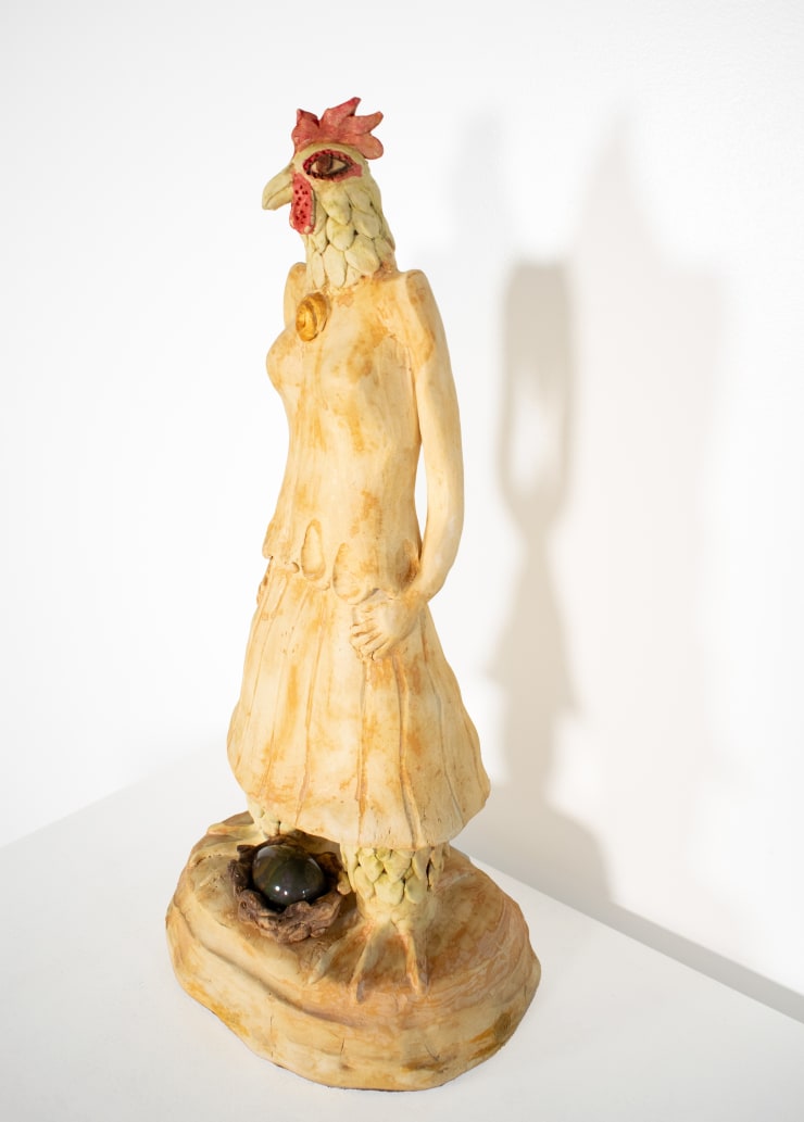 Bronwynne Cornish Stevie Laid an Egg, 2023 Ceramic 44 x 22 x 16 cm
