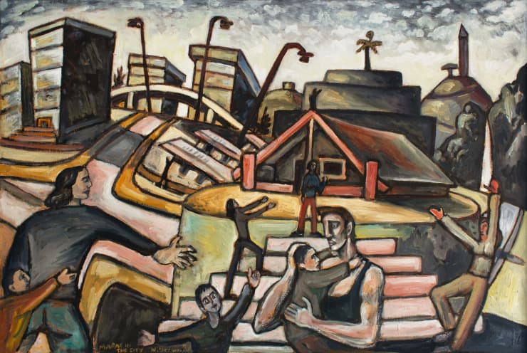 Nigel Brown, Marae in the City, 1988