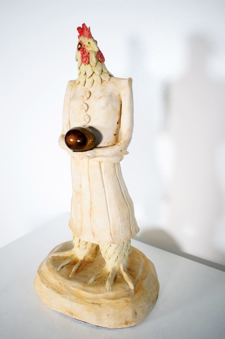 Bronwynne Cornish May Holding Egg, 2023 Ceramic 43 x 22 x 24 cm