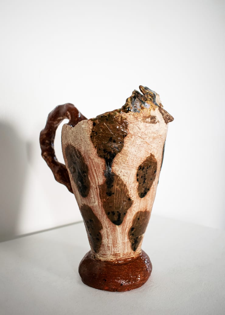 Bronwynne Cornish Owl Jug (Red), 2023 Ceramic 22.5 x 18 x 12 cm