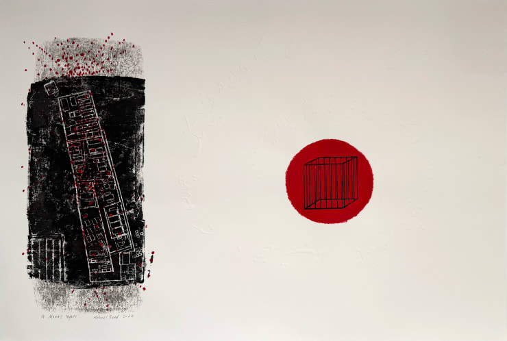Michael Reed MANUS NIGHTS ed. 1/5, 2024 Woodbock print on Italian cotton rag 100 x 70
