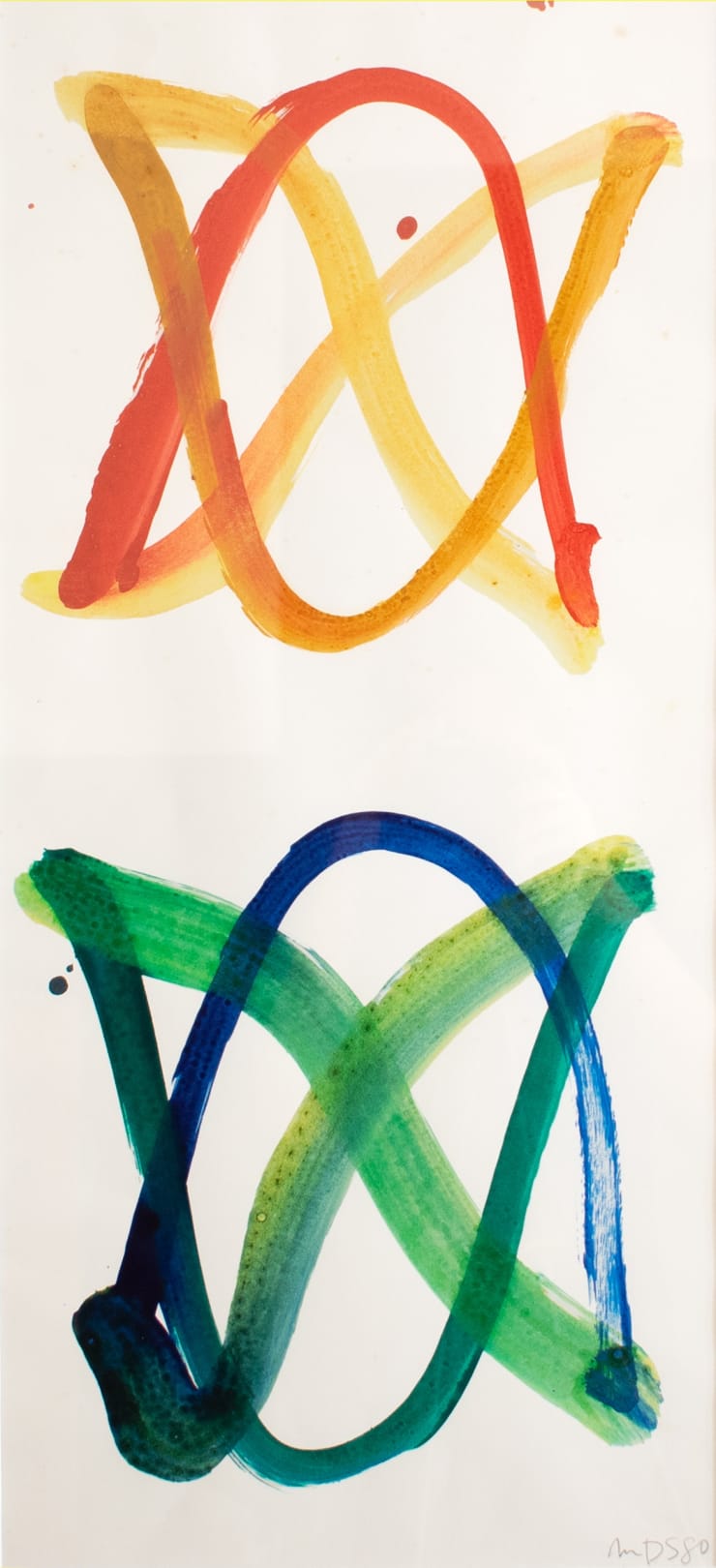 Michael Smither RO, BV, R, B, 1980 Pastel on paper - framed 63 x 40 cm
